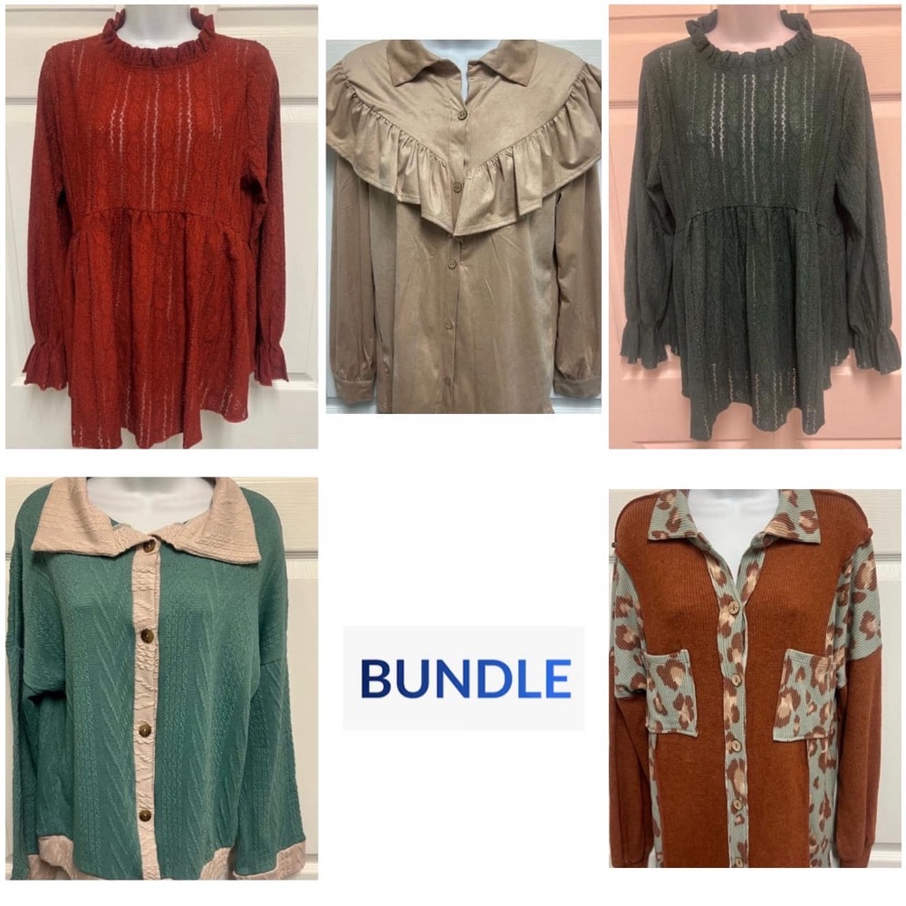 Spice Rose 5 blouse / sweater bundle